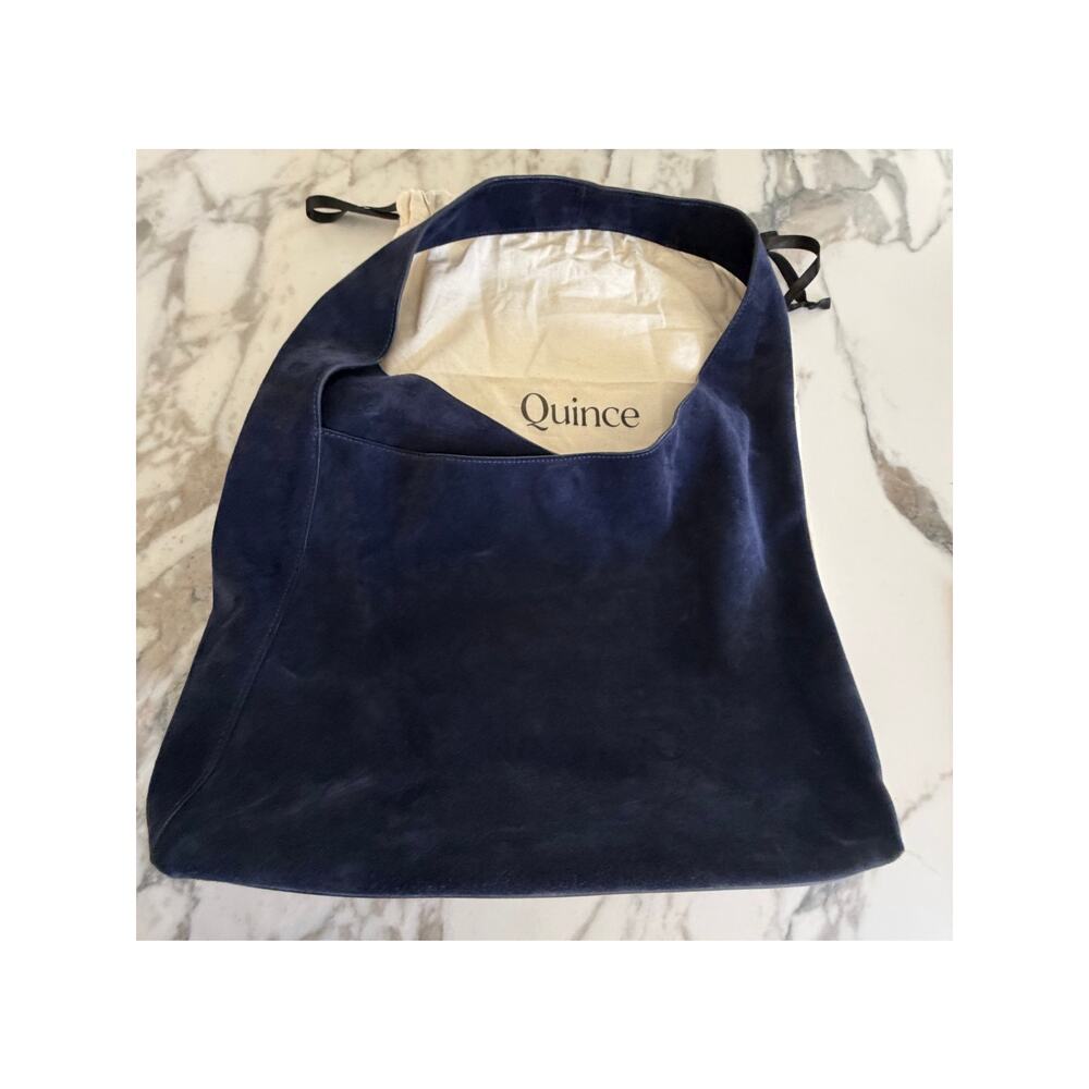 Quince NEW Italian Suede Slouchy Shoulder Bag, Color: Midnight - Picture 5 of 7